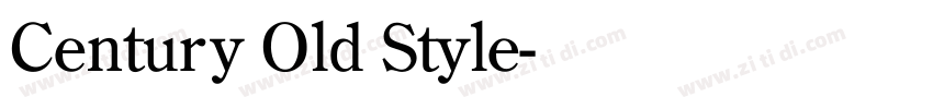 Century Old Style字体转换